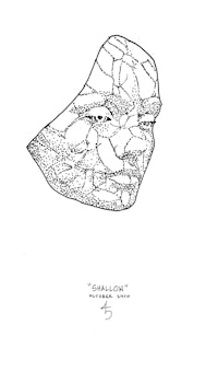 a black and white drawing of a man's face